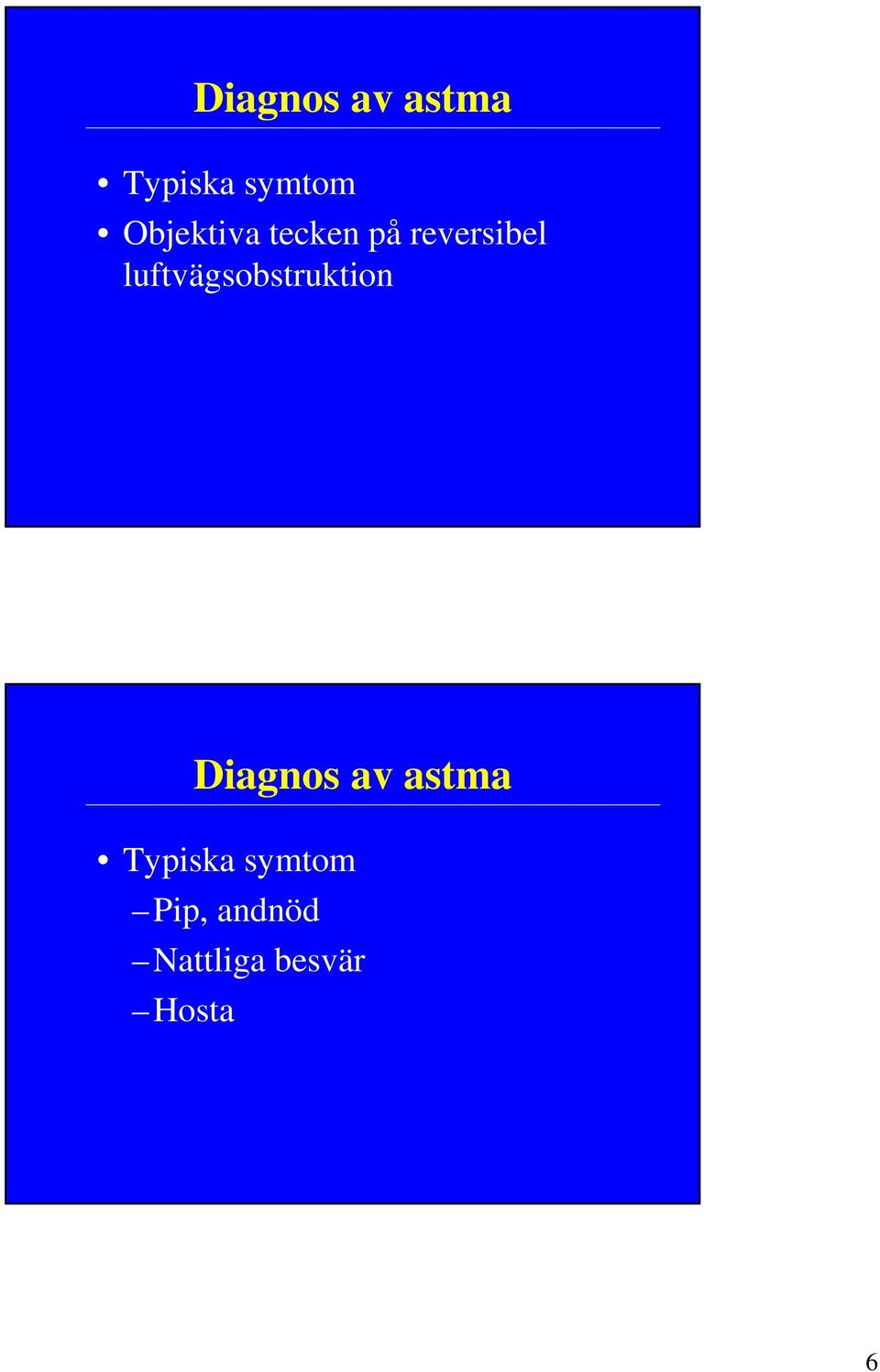 luftvägsobstruktion  Pip, andnöd