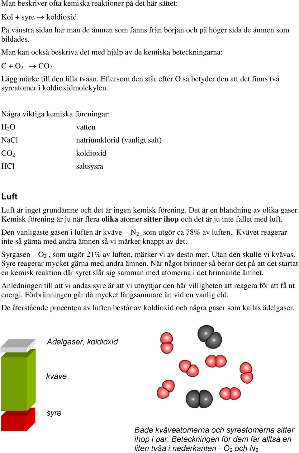 Eftersom den står efter O så betyder den att det finns två syreatomer i koldioxidmolekylen.