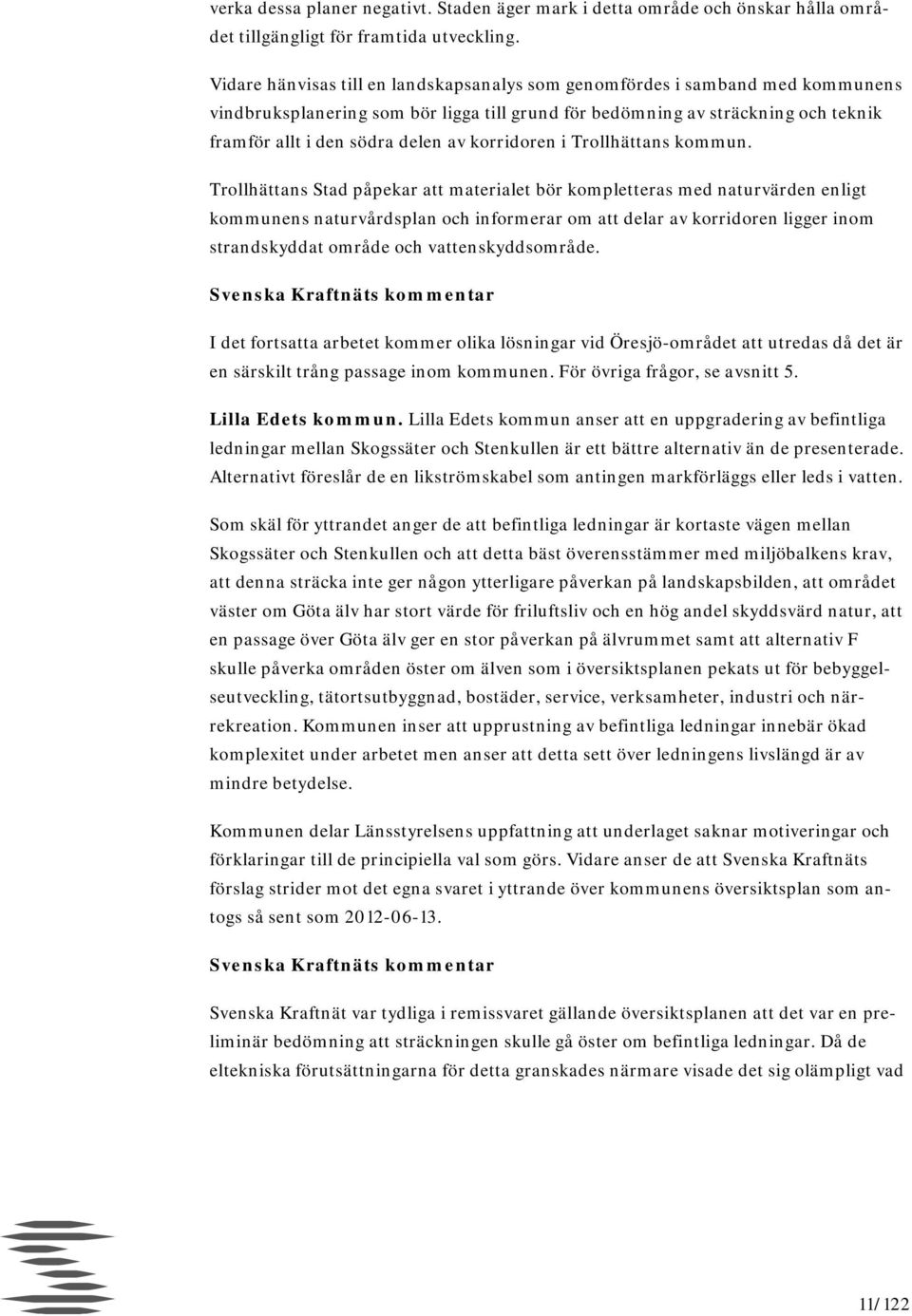 korridoren i Trollhättans kommun.