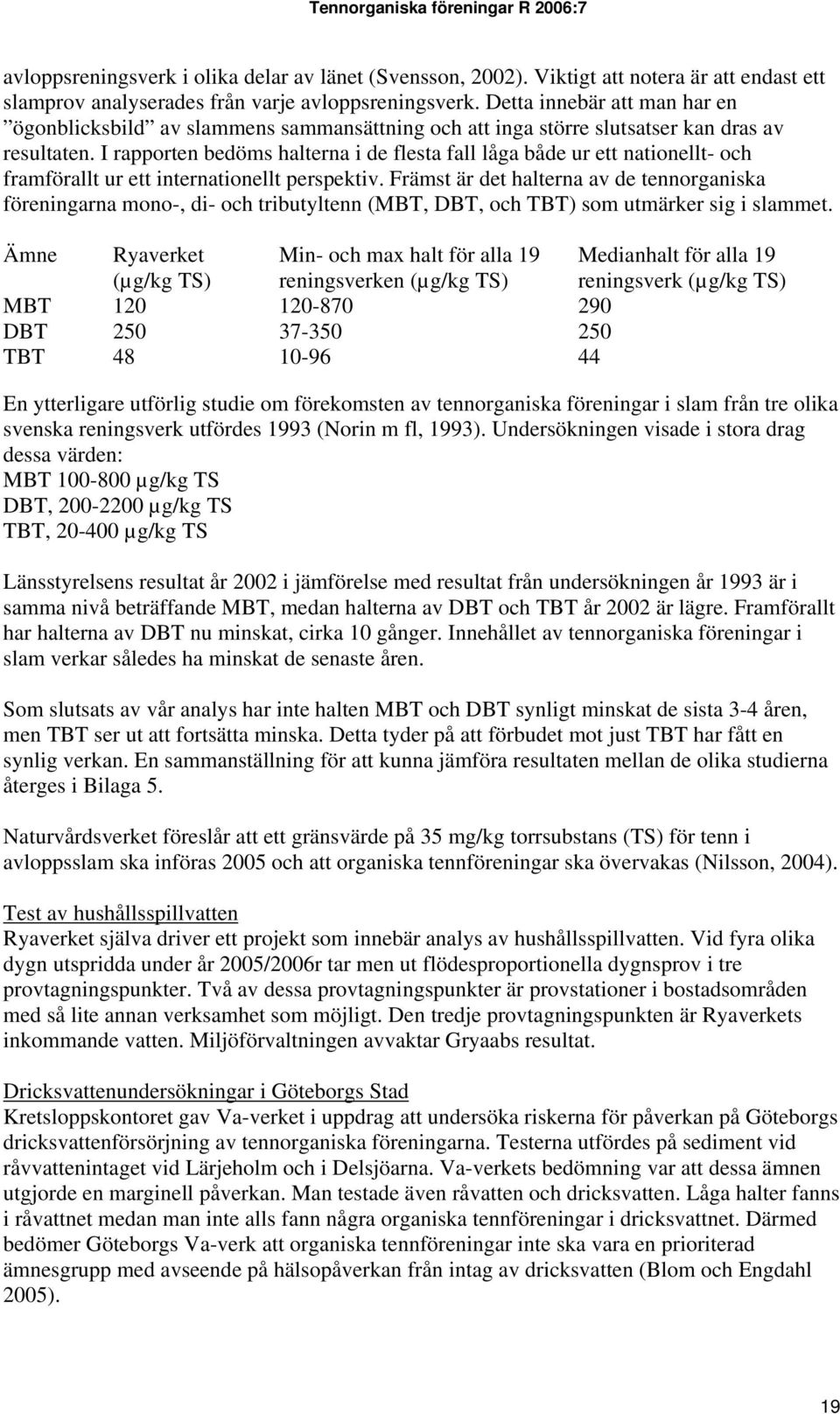 I rapporten bedöms halterna i de flesta fall låga både ur ett nationellt- och framförallt ur ett internationellt perspektiv.