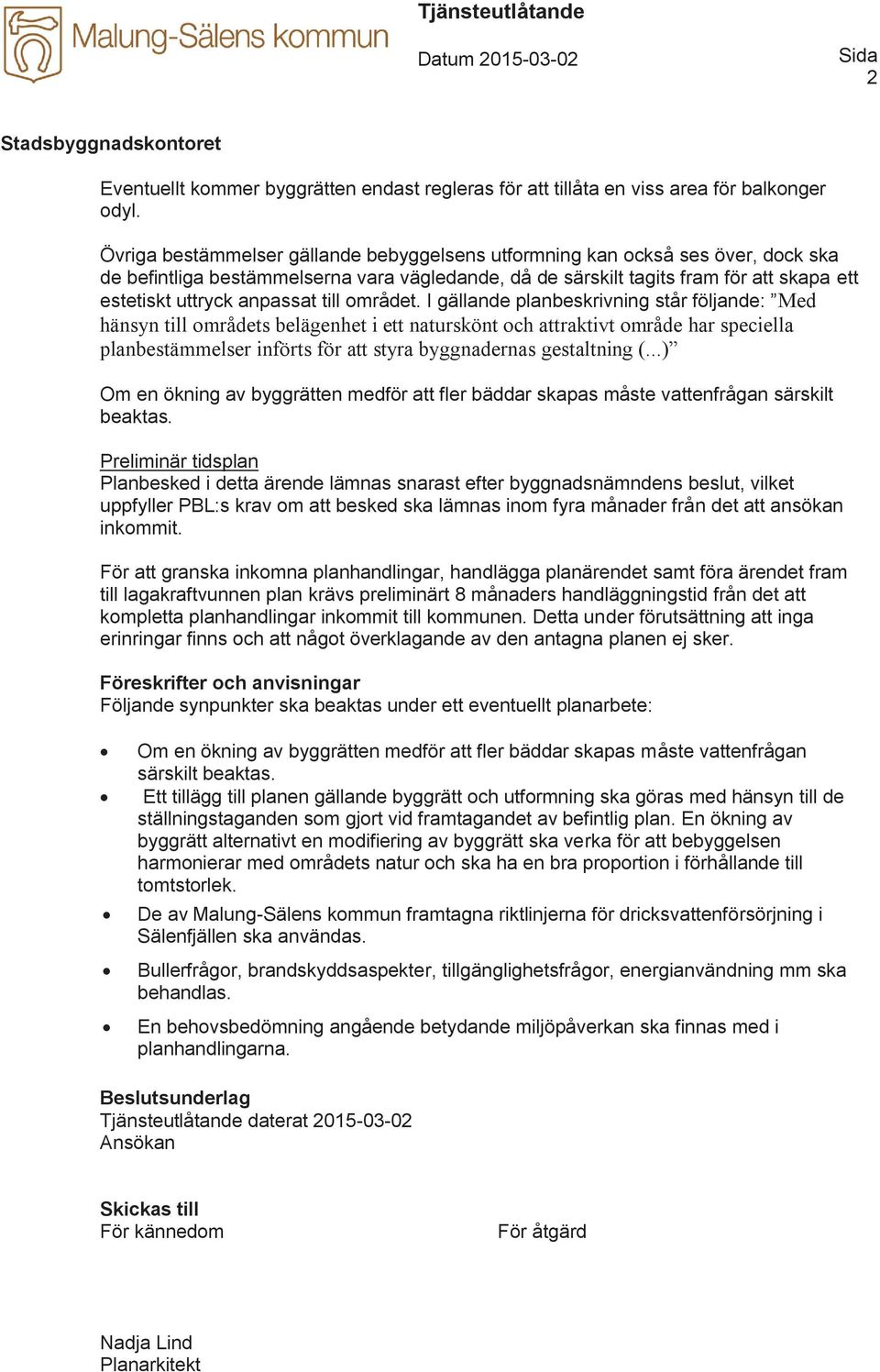 till området.