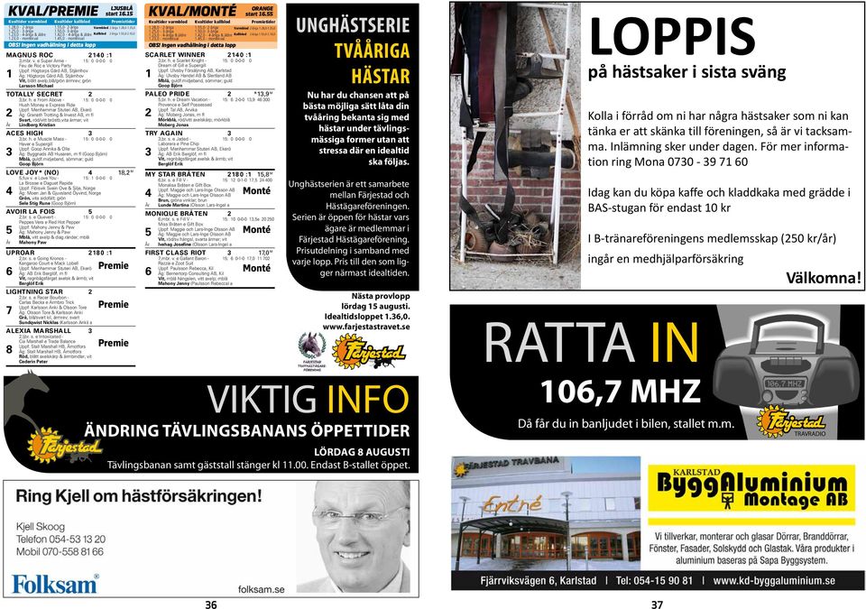 dhållning i detta lopp..,0 - montékval.,0 - montékval Ljusblå OBS! Ingen va