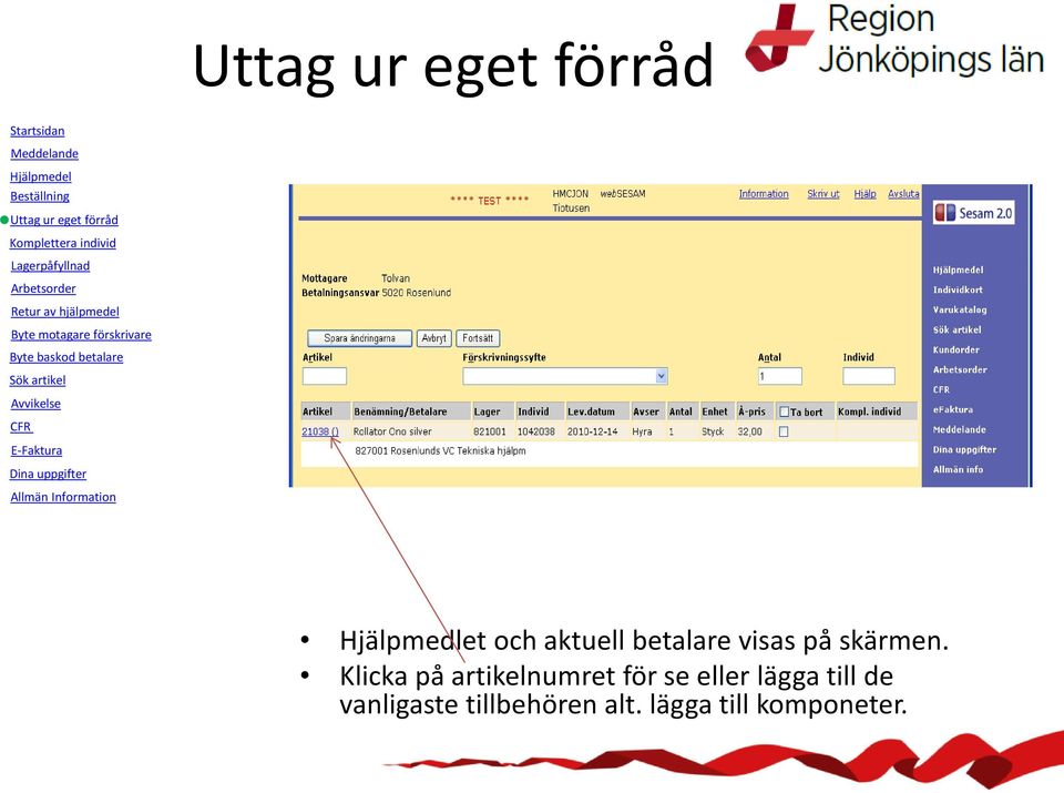 Klicka på artikelnumret för se eller