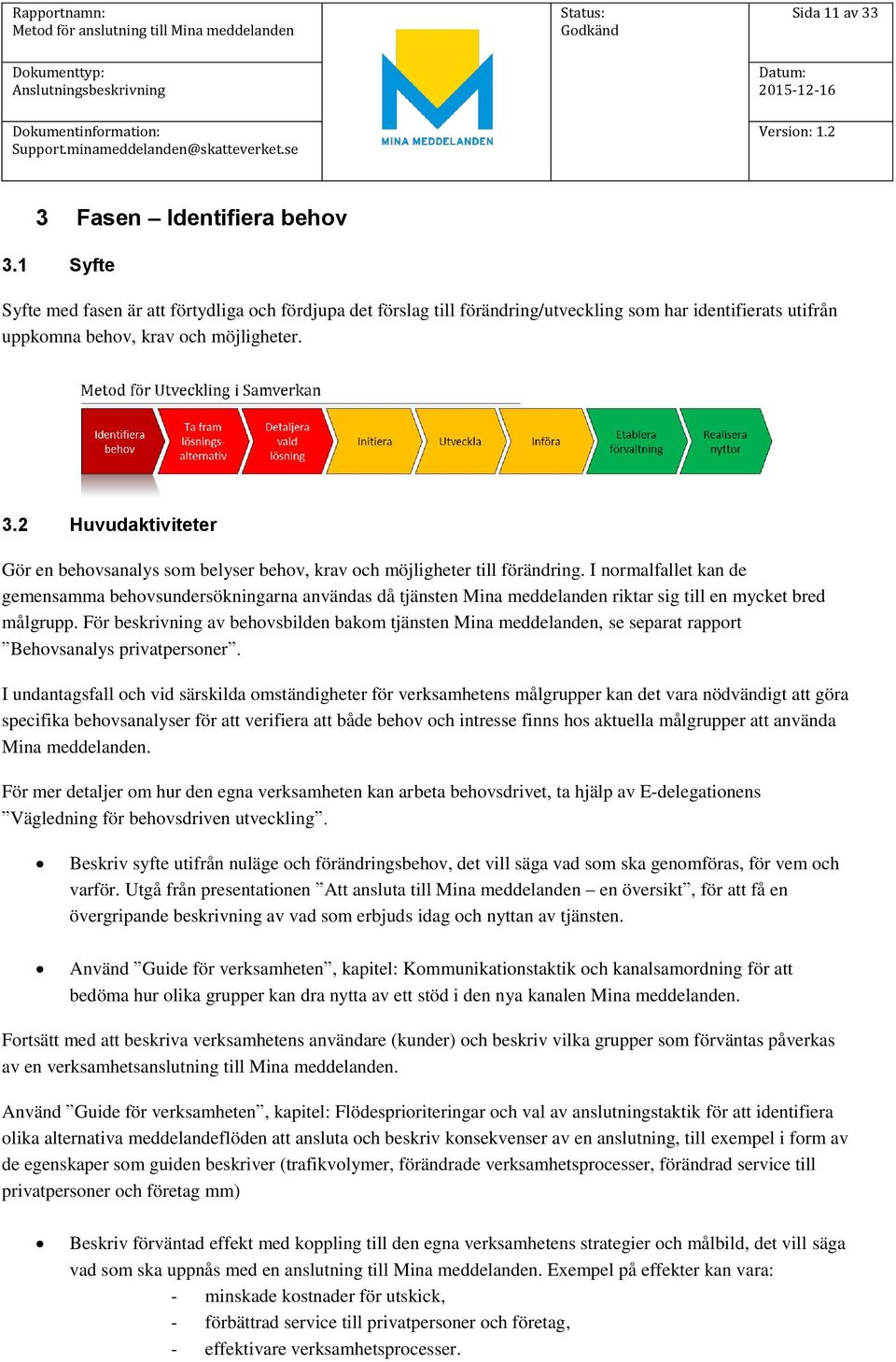 2 Huvudaktiviteter Gör en behovsanalys som belyser behov, krav och möjligheter till förändring.