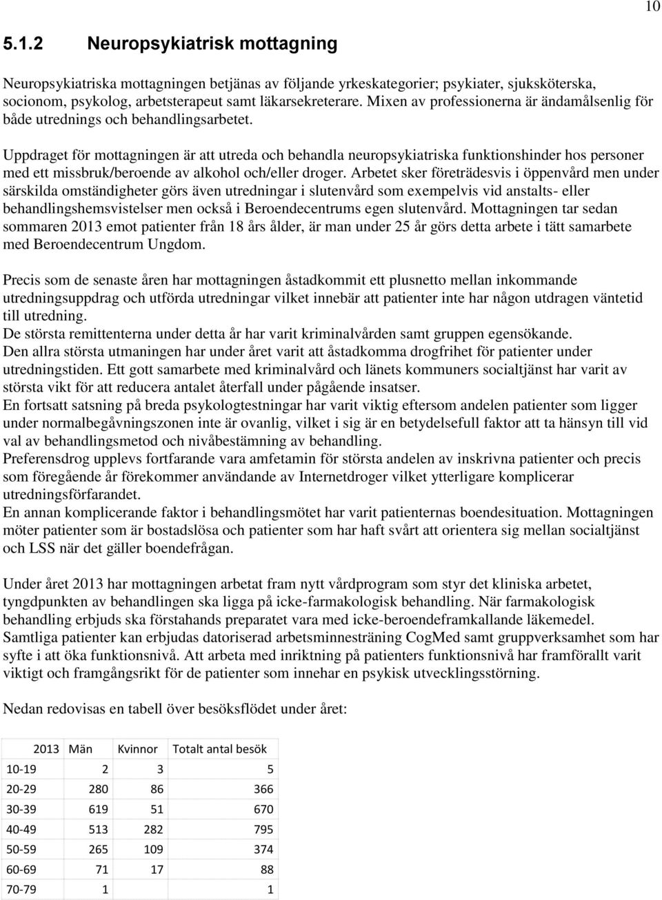Uppdraget för mottagningen är att utreda och behandla neuropsykiatriska funktionshinder hos personer med ett missbruk/beroende av alkohol och/eller droger.