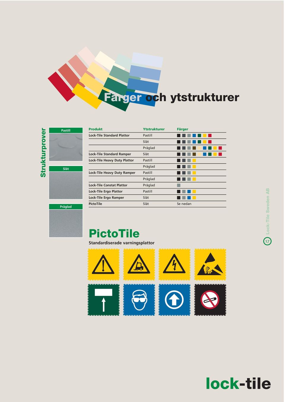 Lock-Tile Heavy Duty Ramper Pastill Präglad Lock-Tile Constat Plattor Präglad Lock-Tile Ergo Plattor