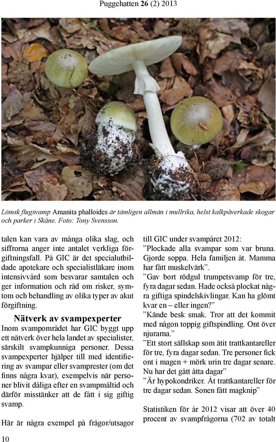 På GIC är det specialutbildade apotekare och specialistläkare inom intensivvård som besvarar samtalen och ger information och råd om risker, symtom och behandling av olika typer av akut förgiftning.