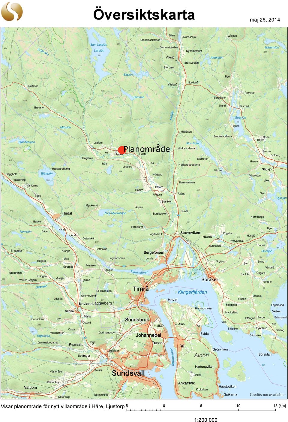 Visar planområde för nytt