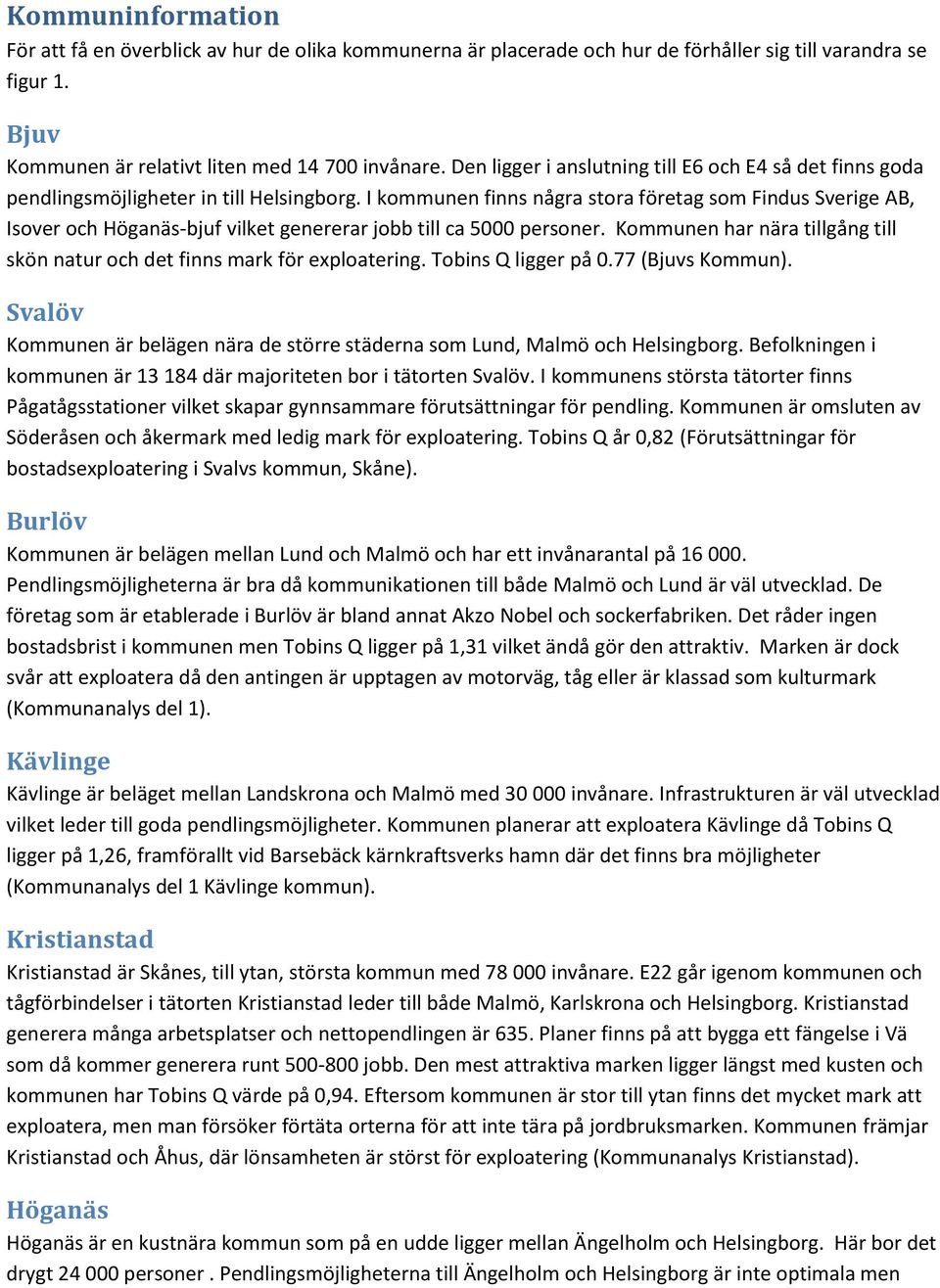 I kommunen finns några stora företag som Findus Sverige AB, Isover och Höganäs-bjuf vilket genererar jobb till ca 5000 personer.