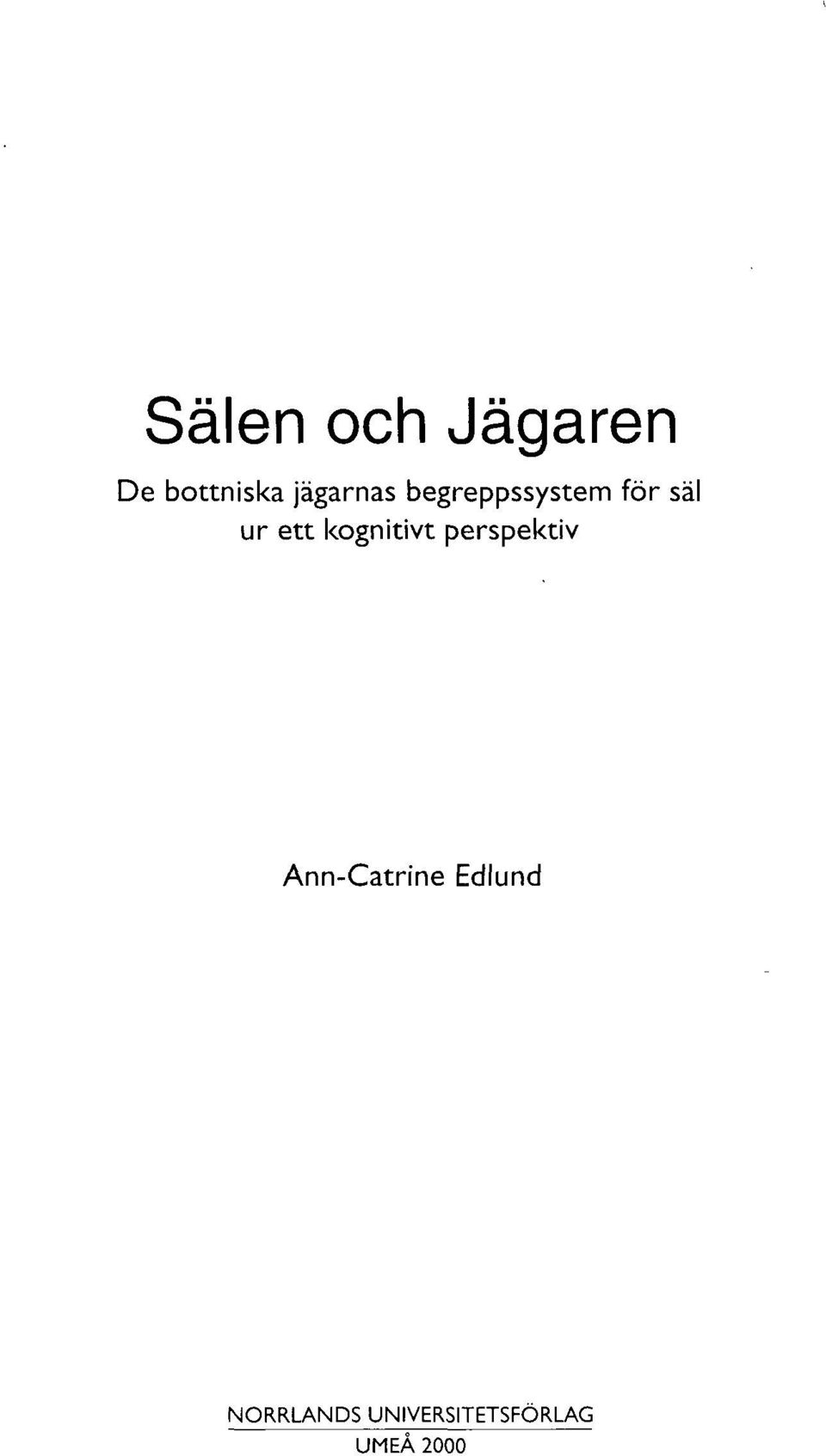 ett kognitivt perspektiv Ann-Catrine