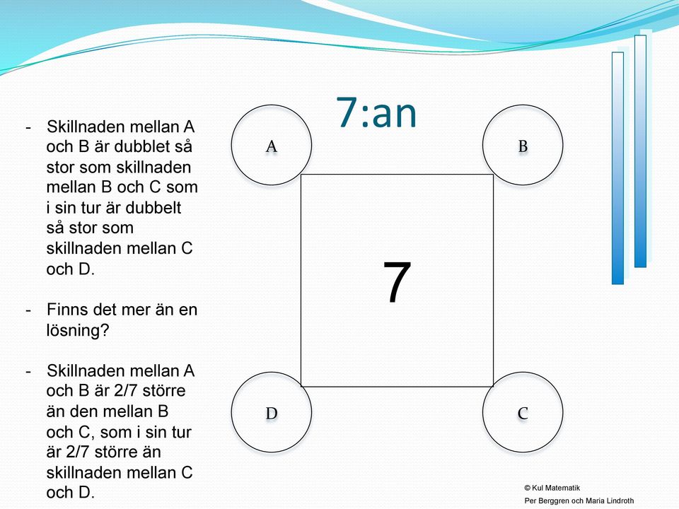 A 7:an 7 B - Finns det mer än en lösning?