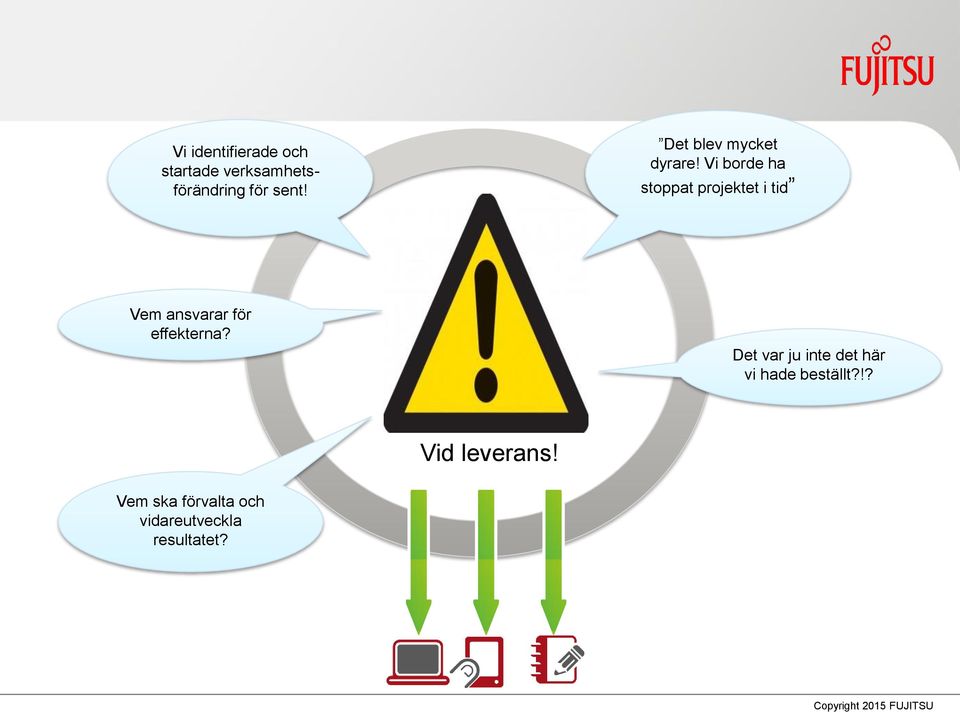 Vi borde ha stoppat projektet i tid Vem ansvarar för effekterna?