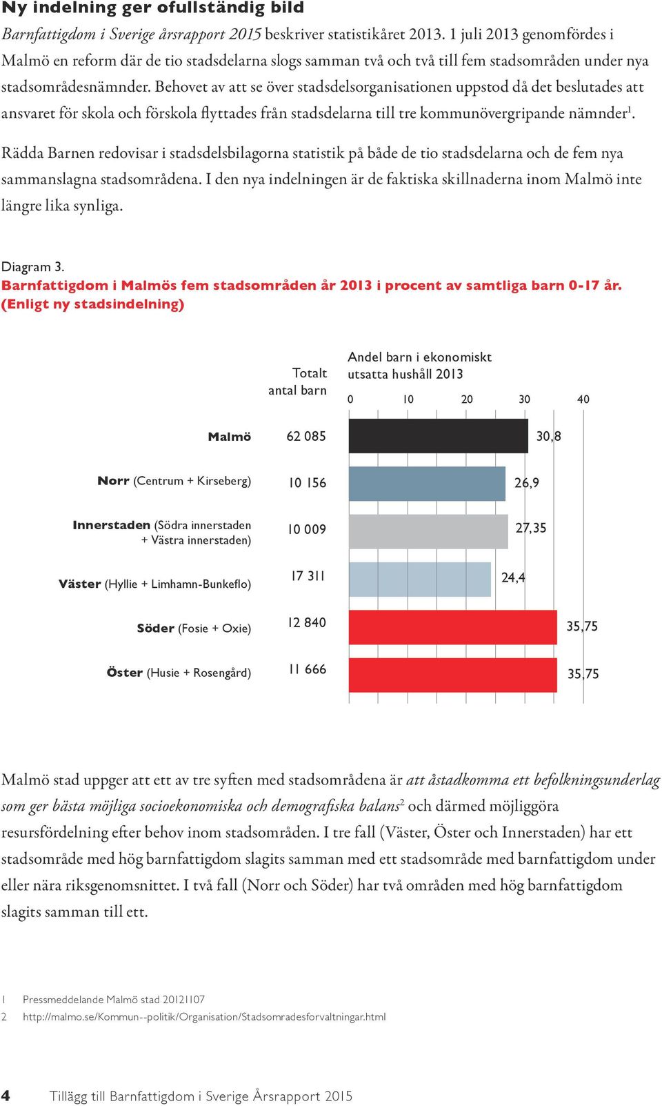 Behovet av att se över stadsdelsorganisationen uppstod då det beslutades att ansvaret för skola och förskola flyttades från stadsdelarna till tre kommunövergripande nämnder 1.