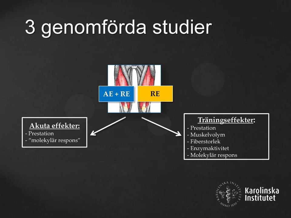 Träningseffekter: - Prestation - Muskelvolym