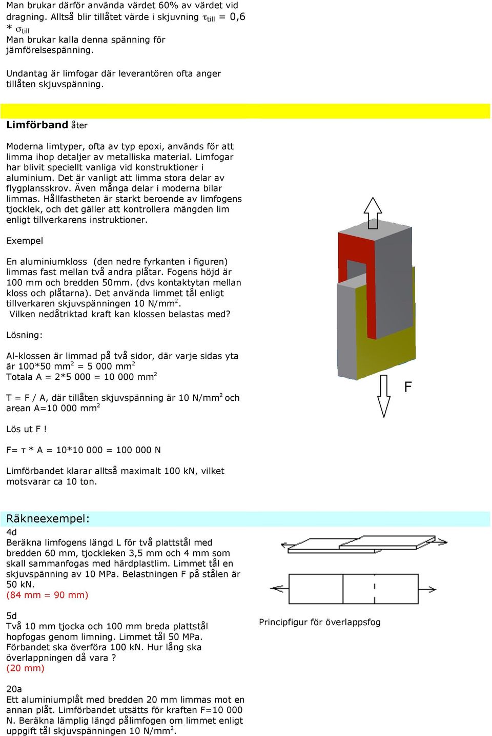 Limfogar har blivit speciellt vanliga vid konstruktioner i aluminium. Det är vanligt att limma stora delar av flygplansskrov. Även många delar i moderna bilar limmas.