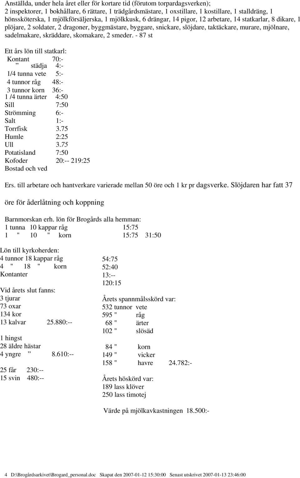 sadelmakare, skräddare, skomakare, 2 smeder.