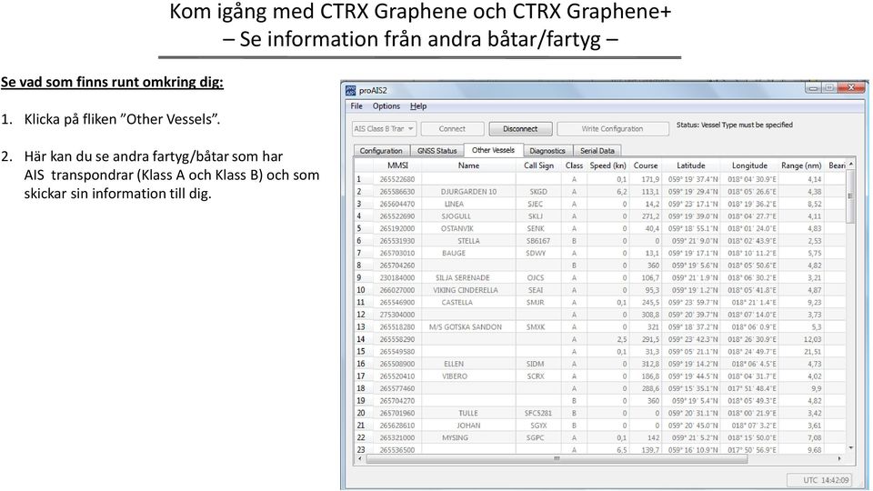 och Klass B) och som skickar sin information till dig.