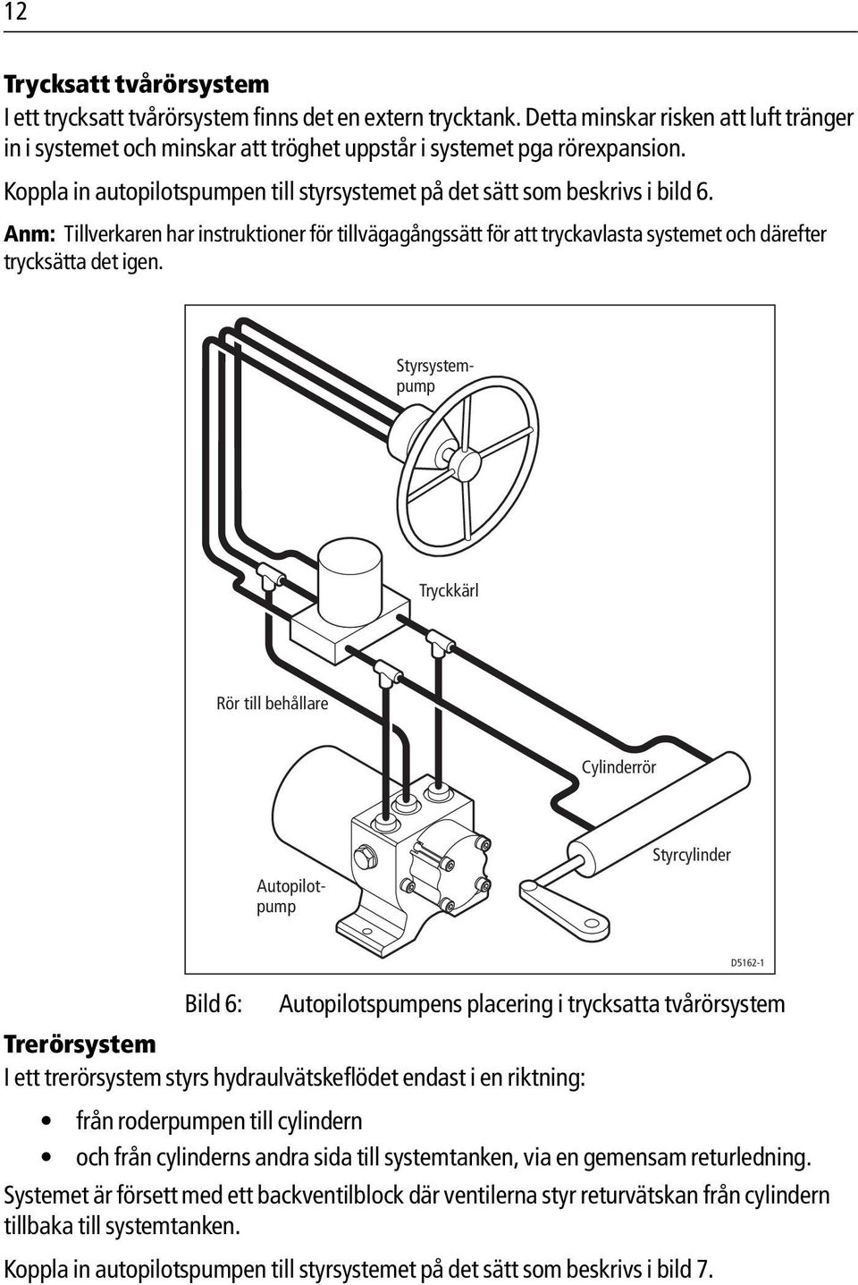 Anm: Tillverkaren har instruktioner för tillvägagångssätt för att tryckavlasta systemet och därefter trycksätta det igen.