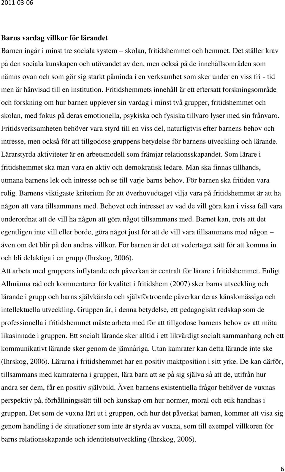 hänvisad till en institution.