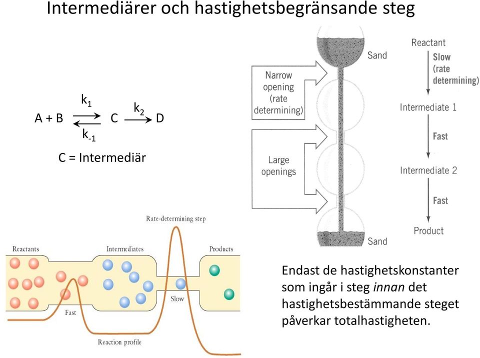 hastighetskonstanter som ingår i steg innan det