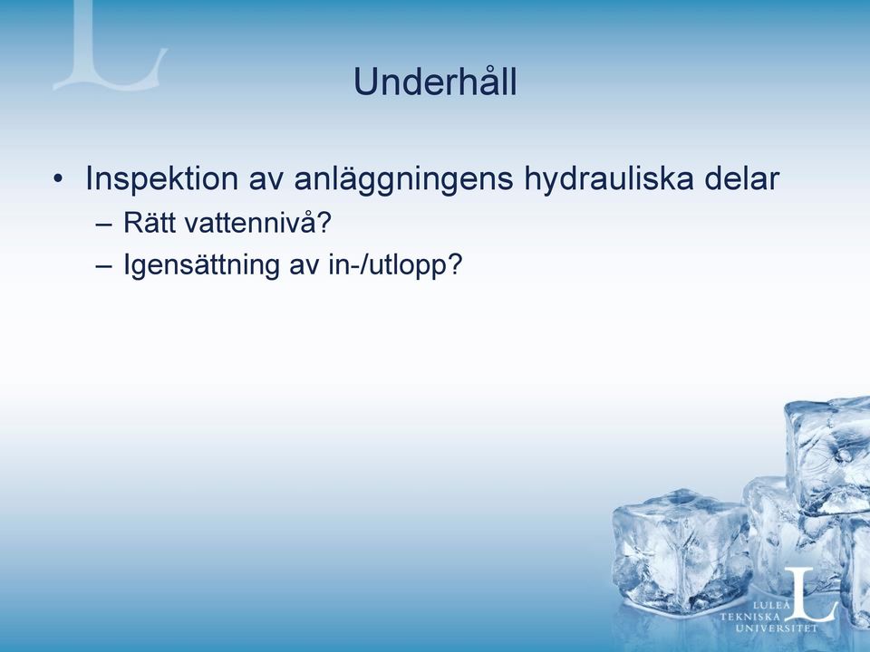 hydrauliska delar Rätt