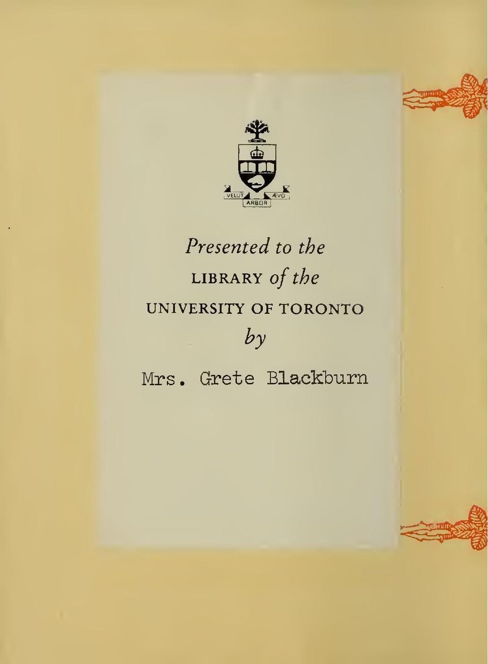 UNIVERSITY OF TORONTO