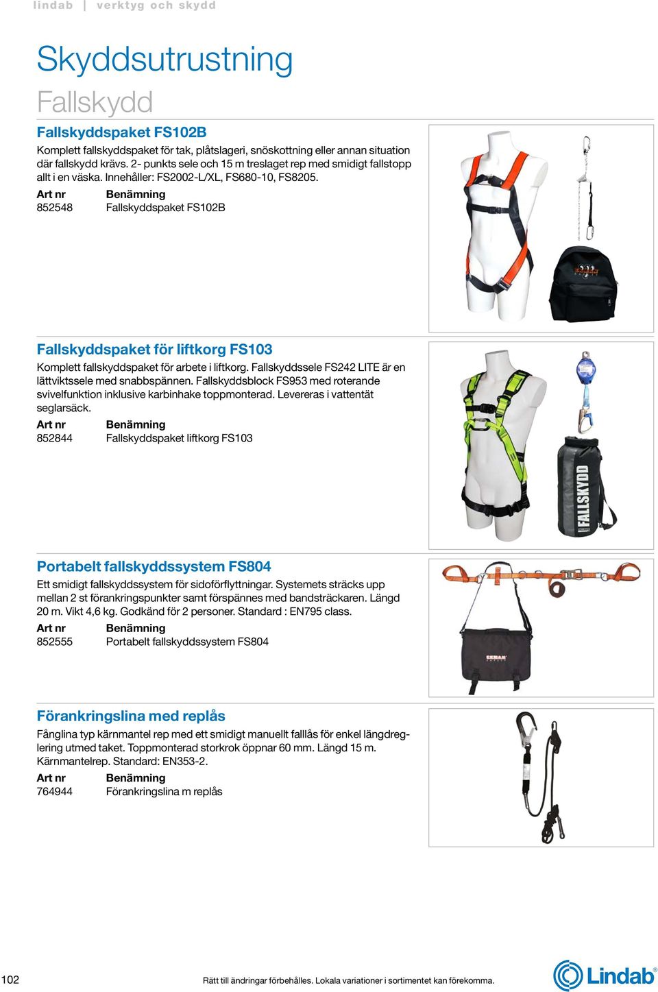 sblock FS953 med roterande svivelfunktion inklusive karbinhake toppmonterad. Levereras i vattentät seglarsäck.