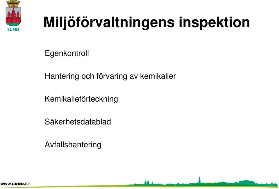 förvaring av kemikalier