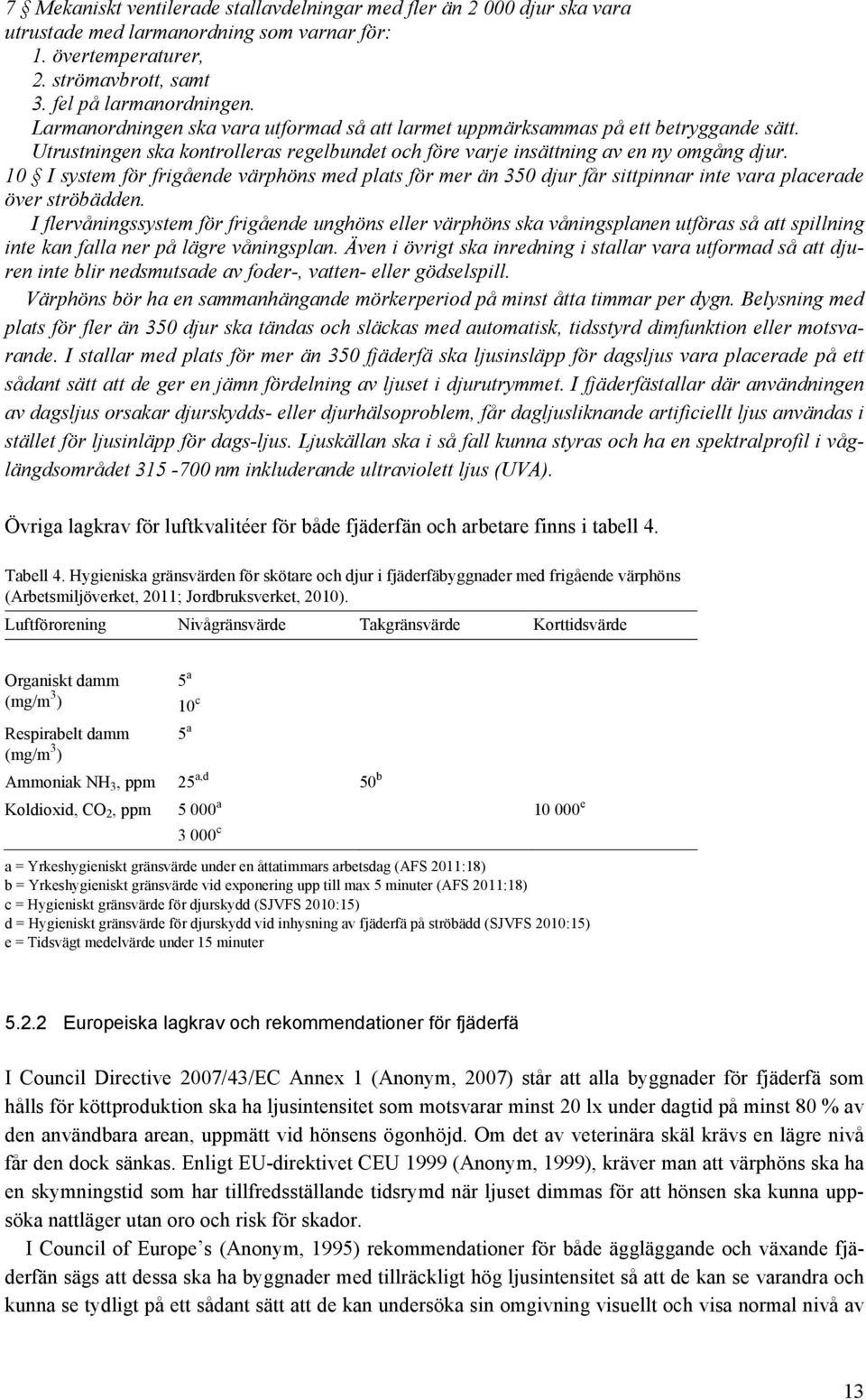 10 I system för frigående värphöns med plats för mer än 350 djur får sittpinnar inte vara placerade över ströbädden.