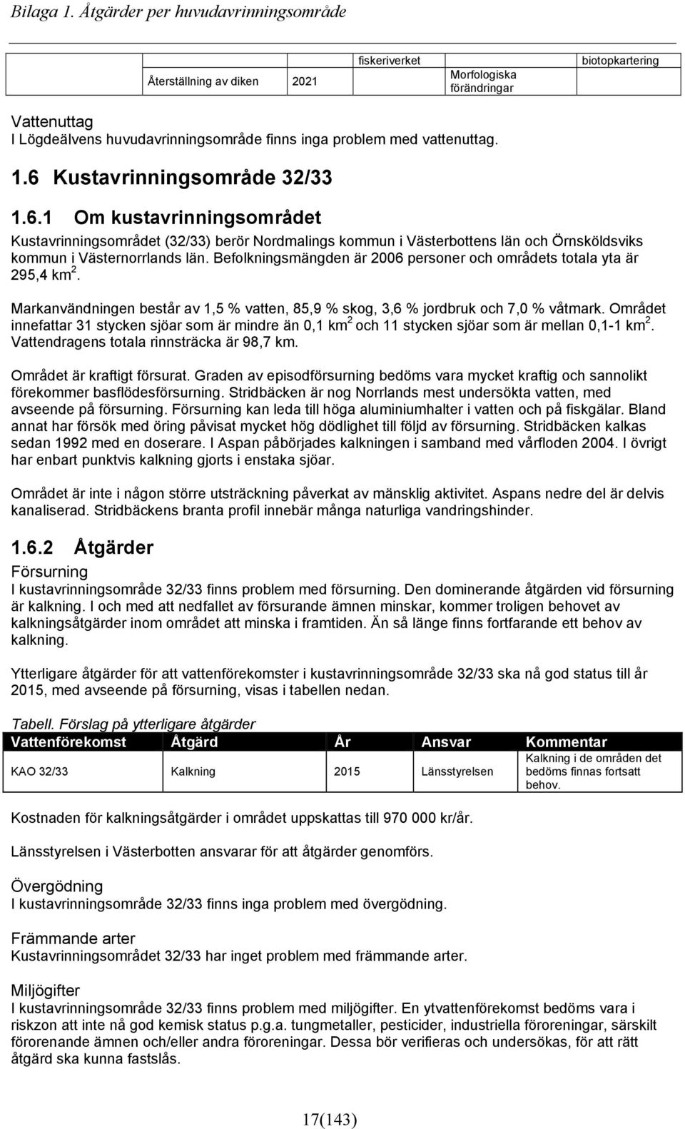 Befolkningsmängden är 2006 personer och områdets totala yta är 295,4 km 2. Markanvändningen består av 1,5 % vatten, 85,9 % skog, 3,6 % jordbruk och 7,0 % våtmark.