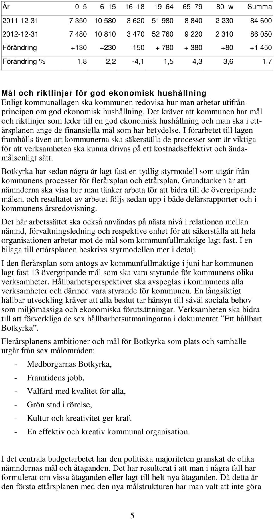 Det kräver att kommunen har mål och riktlinjer som leder till en god ekonomisk hushållning och man ska i ettårsplanen ange de finansiella mål som har betydelse.