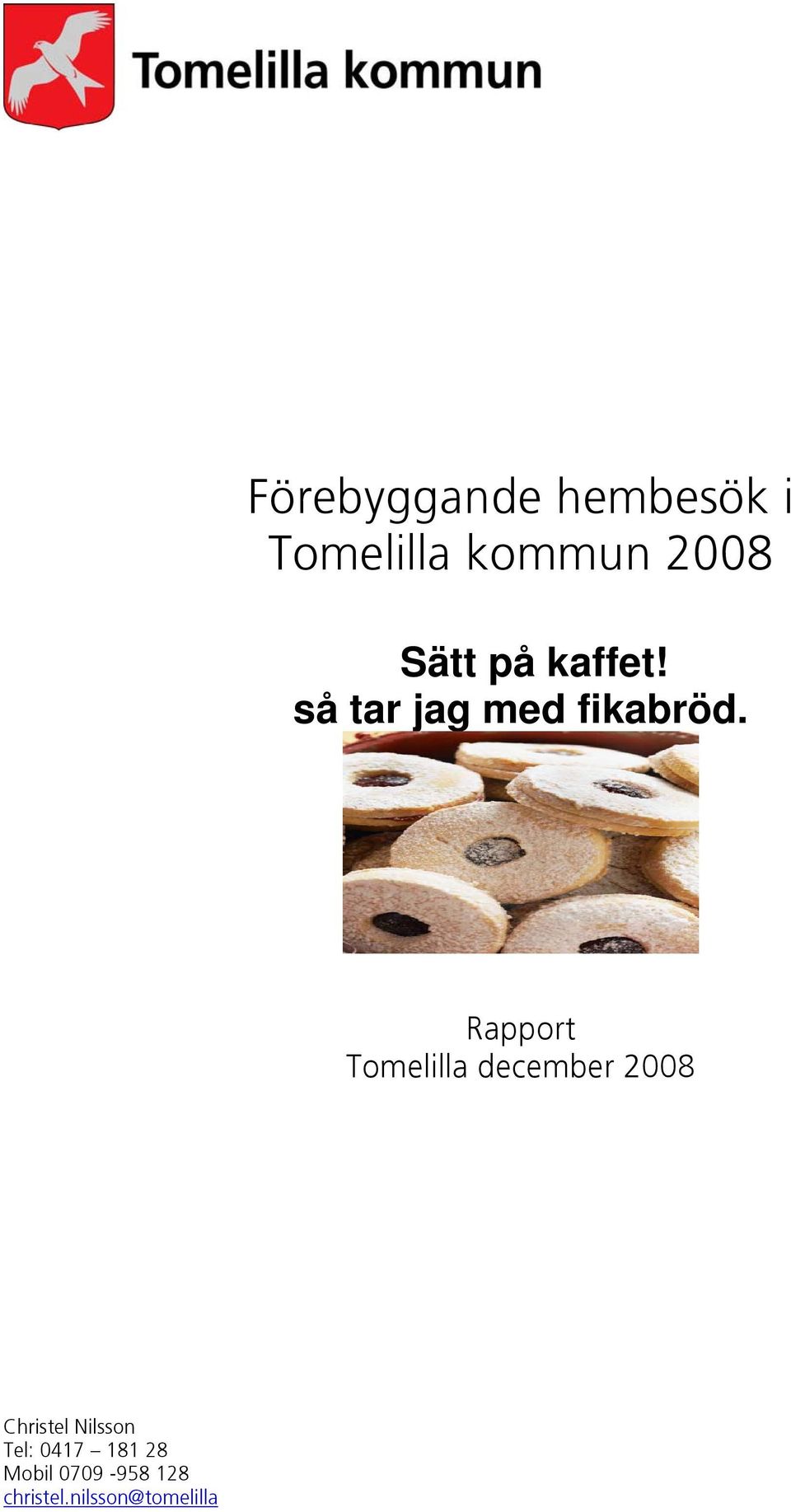 Rapport Tomelilla december 2008 Christel Nilsson