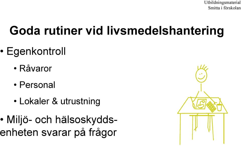 Egenkontroll Råvaror Personal Lokaler &