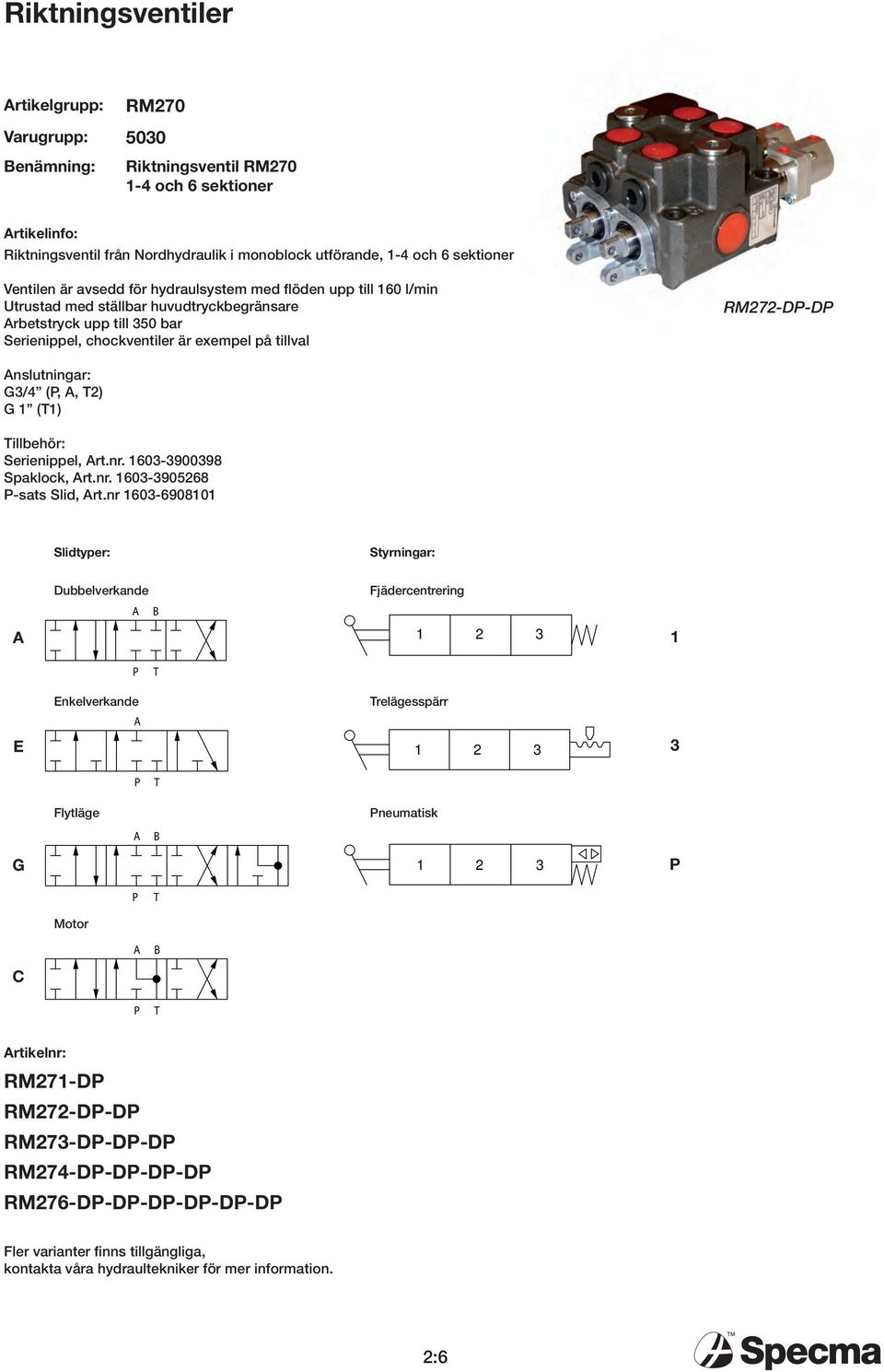 2) G 1 (1) illehör: Serienippel, rt.nr. 1603-3900398 Spklock, rt.nr. 1603-3905268 -sts Slid, rt.