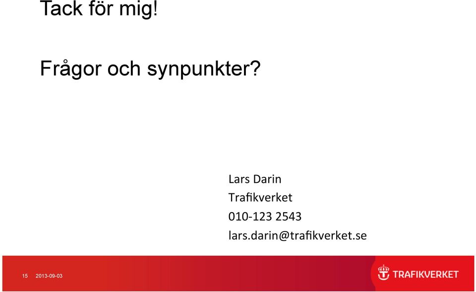 Lars Darin Trafikverket