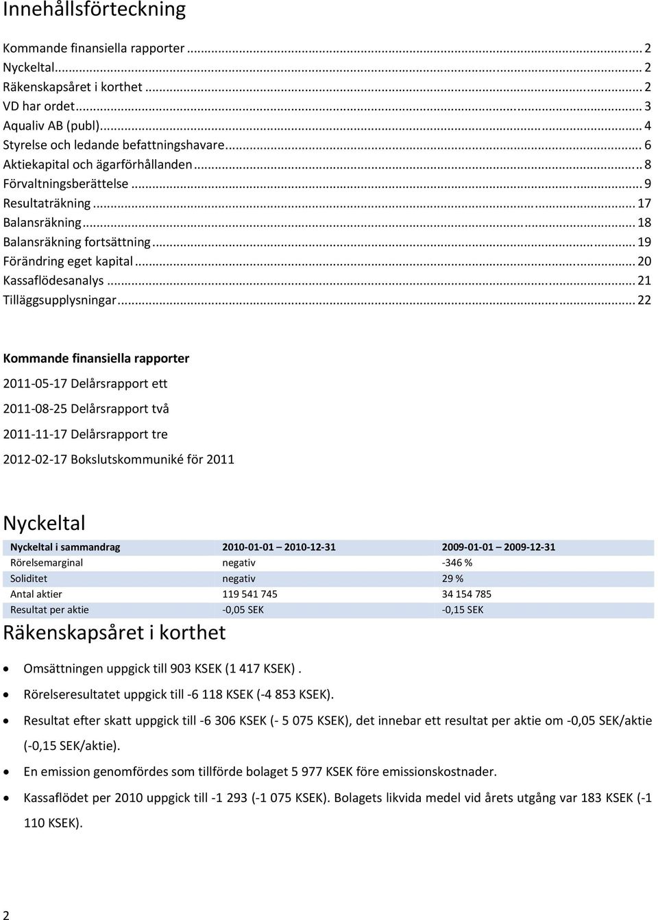 .. 21 Tilläggsupplysningar.