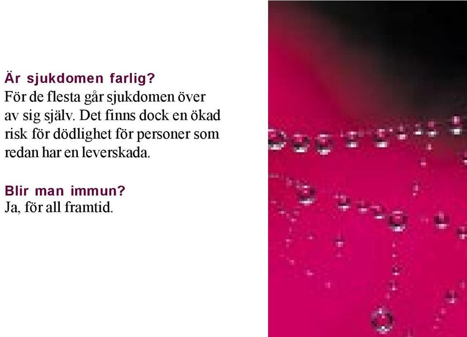 Det finns dock en ökad risk för dödlighet för