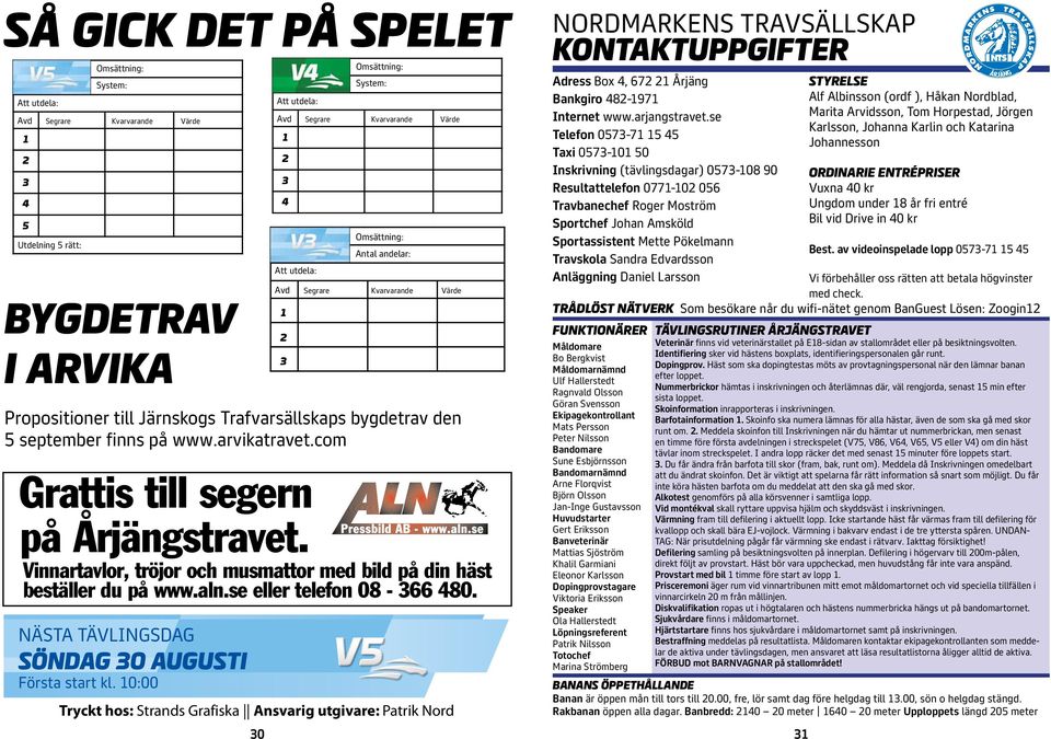 den Att utdela: september finns på www.arvikatravet.