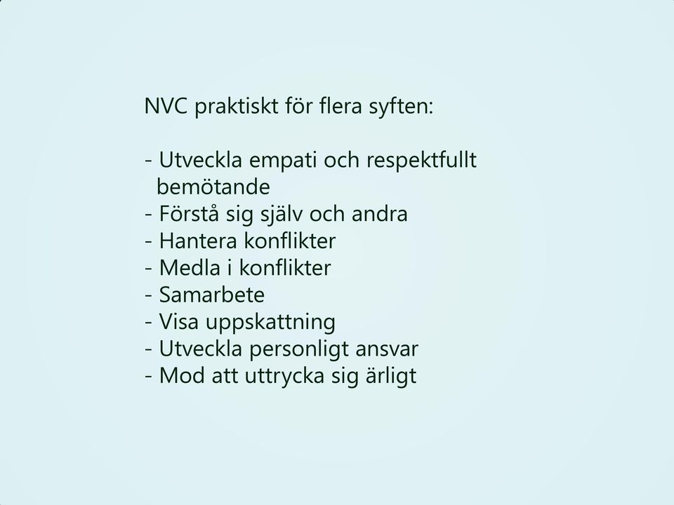 Hantera konflikter - Medla i konflikter - Samarbete - Visa