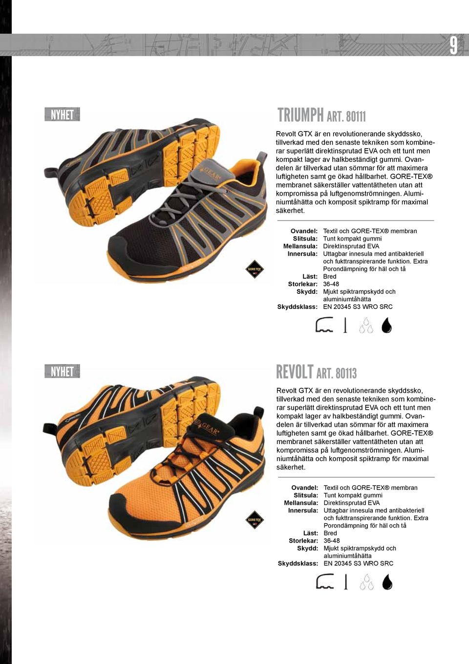 Ovandelen är tillverkad utan sömmar för att maximera luftigheten samt ge ökad hållbarhet. GORE-TEX membranet säkerställer vattentätheten utan att kompromissa på luftgenomströmningen.