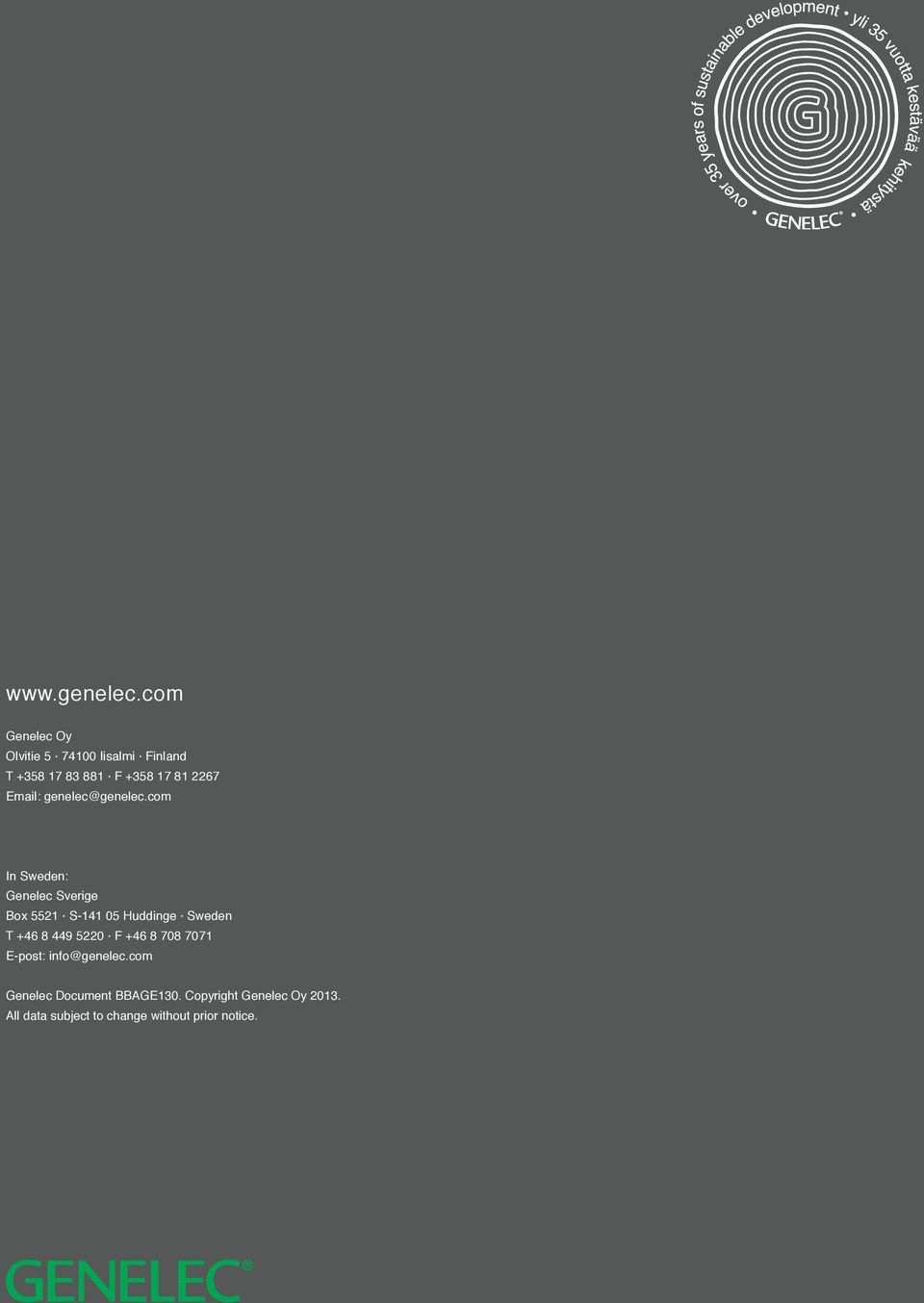 Email: genelec@genelec.