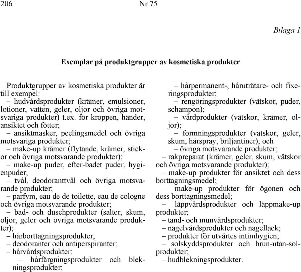 för kroppen, händer, ansiktet och fötter; ansiktmasker, peelingsmedel och övriga motsvariga produkter; make-up krämer (flytande, krämer, stickor och övriga motsvarande produkter); make-up puder,