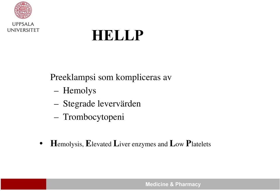 levervärden Trombocytopeni