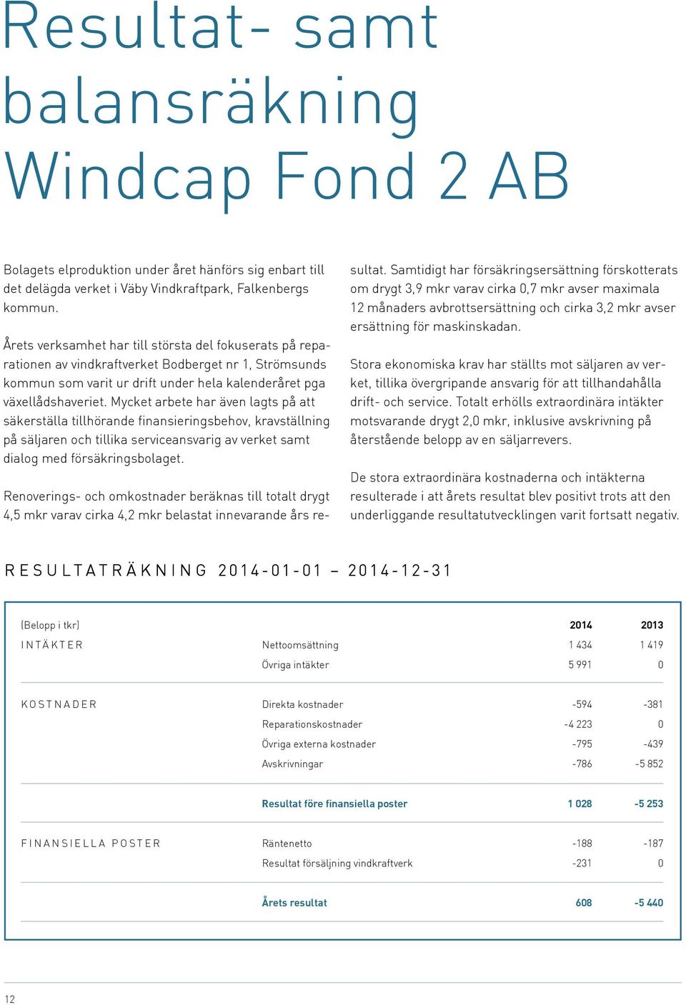 Mycket arbete har även lagts på att säkerställa tillhörande finansieringsbehov, kravställning på säljaren och tillika serviceansvarig av verket samt dialog med försäkringsbolaget.