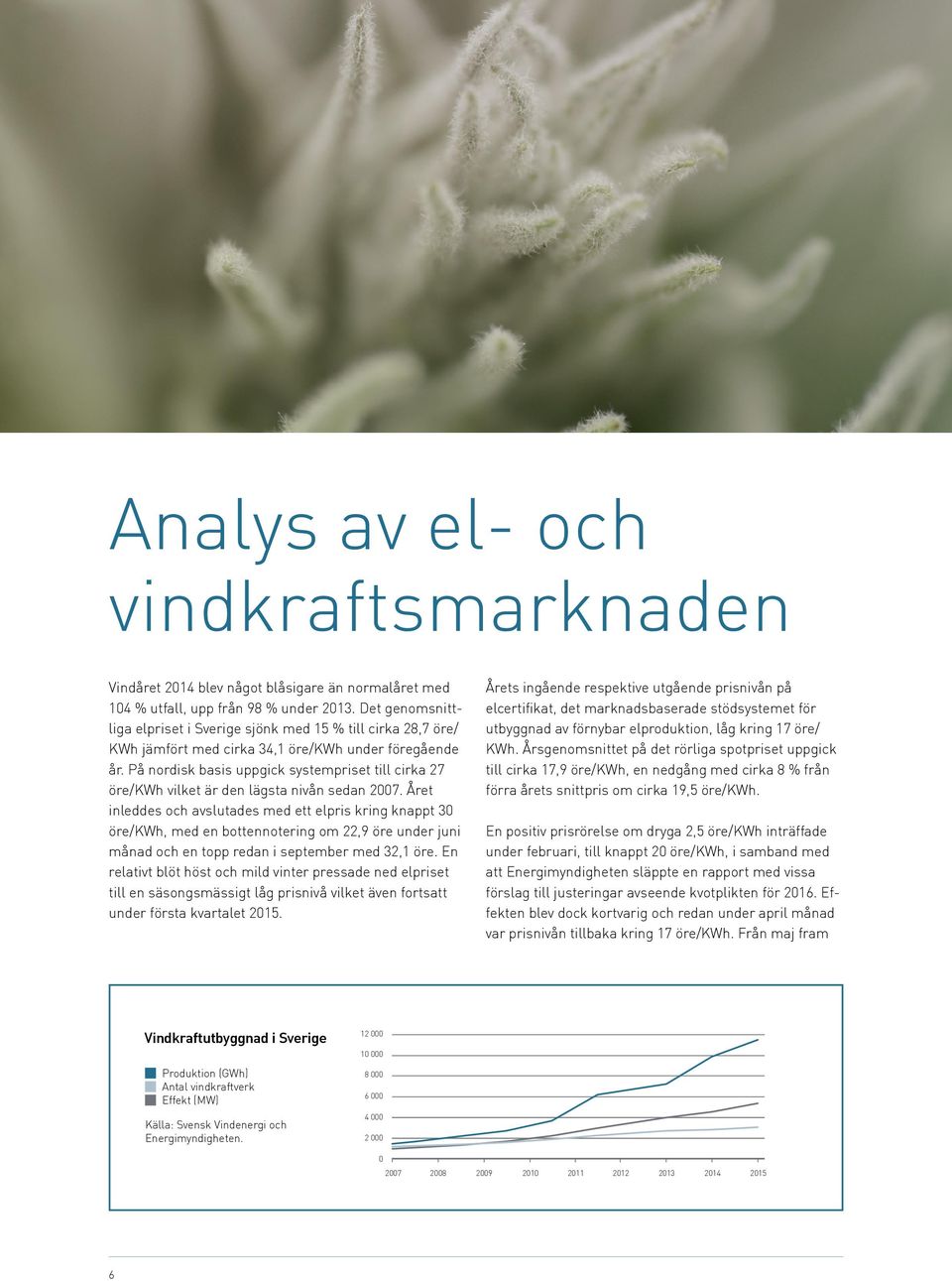 På nordisk basis uppgick systempriset till cirka 27 öre/kwh vilket är den lägsta nivån sedan 2007.