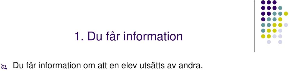 information om att