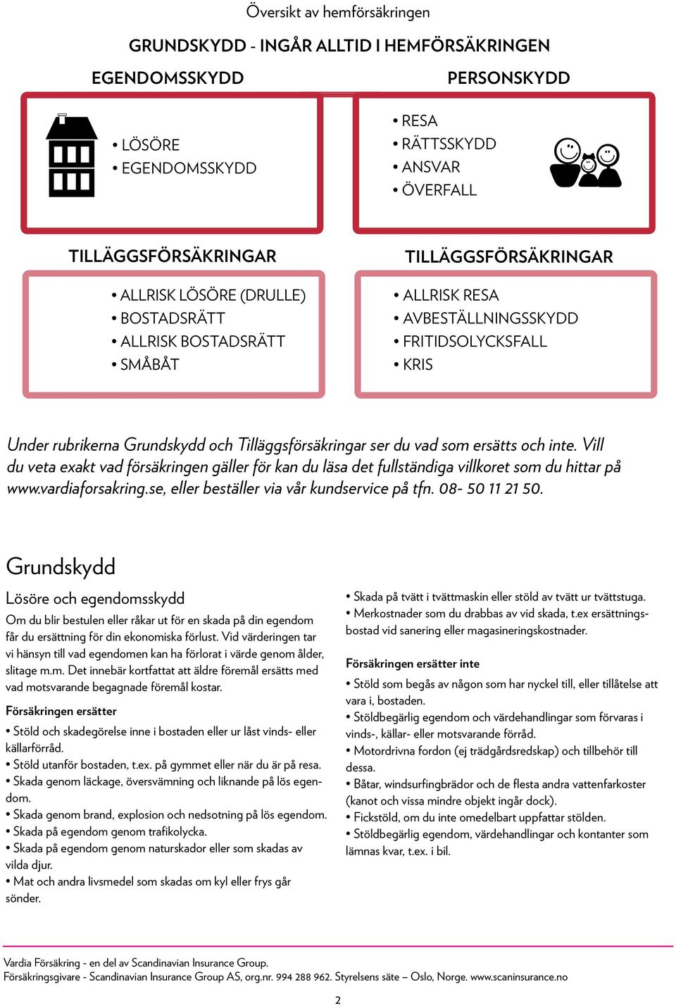 inte. Vill du veta exakt vad försäkringen gäller för kan du läsa det fullständiga villkoret som du hittar på www.vardiaforsakring.se, eller beställer via vår kundservice på tfn. 08-50 11 21 50.