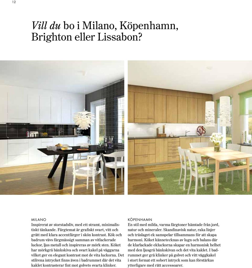 öket har mörkgrå bänkskiva och svart kakel på väggarna vilket ger en elegant kontrast mot de vita luckorna.