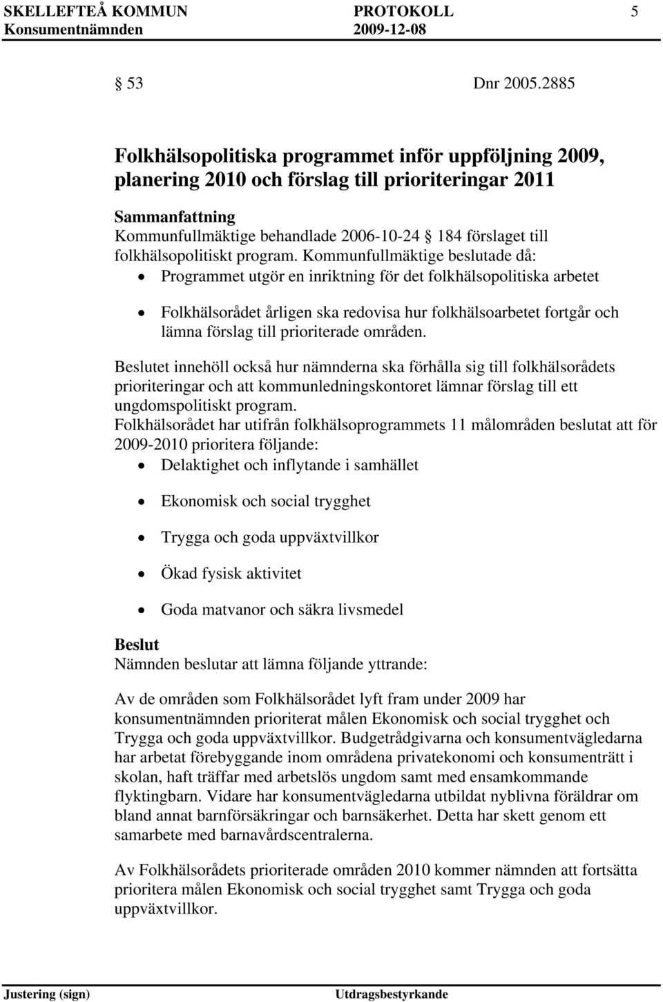 folkhälsopolitiskt program.