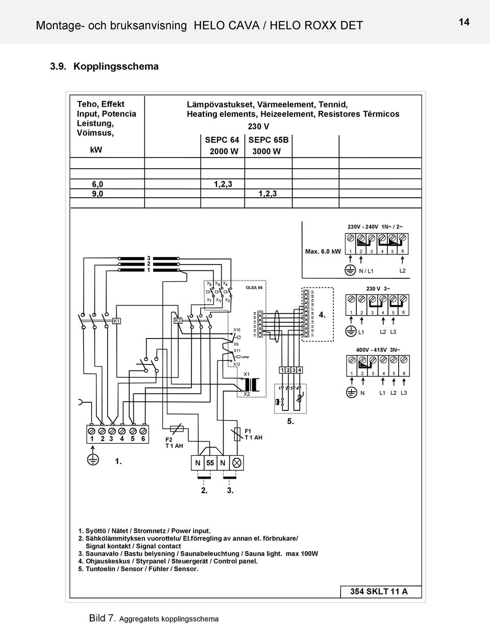 9,0 1,2,3 1,2,3 230V - 240V 1N~ / 2~ 3 2 1 Max. 6.0 kw 1 2 3 4 5 6 N / L1 L2 K1 K2 X 8 X 6 X 4 X X X 7 5 3 X10 OLEA 98 11 12 13 14 15 16 11 12 13 14 15 16 17 18 19 20 21 4.